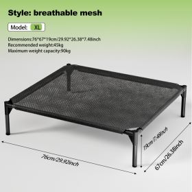 The Bi-material Pet Bed Is Of Your Choice,The Detachable Design Of The Oxford Cloth And Breathable Mesh Pet Bed Combines The Characteristics Of B (Option: WB  XL)