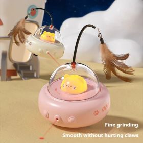 Smart Electric Cat Car With Automatic Laser Pointer - Cat Fun, Energy-Saving Product (Color: pink)