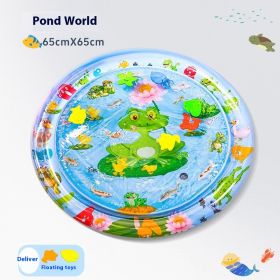 Summer Cooling Pet Water Bed Cushion Ice Pad Dog Sleeping Square Mat For Puppy Dogs Cats Pet Kennel Cool Cold (Option: Pond World 65cm-1PCS)